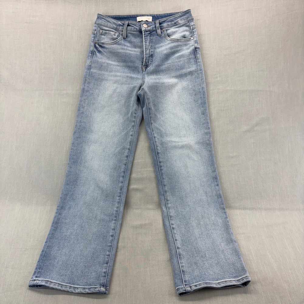 Risen Jeans Women 9/29 RDP5828 Light Wash High Rise Straight Leg Denim